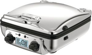 4 slice Digital Belgian Waffle Maker with Removable Plates - Packaging Damage